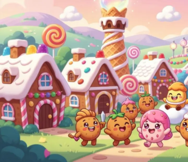 CookieRun: Kingdom ikonikus Cookie-kat, királyságépítést és harcjeleneteket bemutató montázs